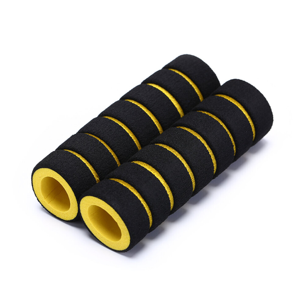 Photos - Grip & Bar End  1Pair High Quality Bike Racing Bicycle Motorcycle Handle Bar Foam Sponge Grip Cover(a-Yellow)