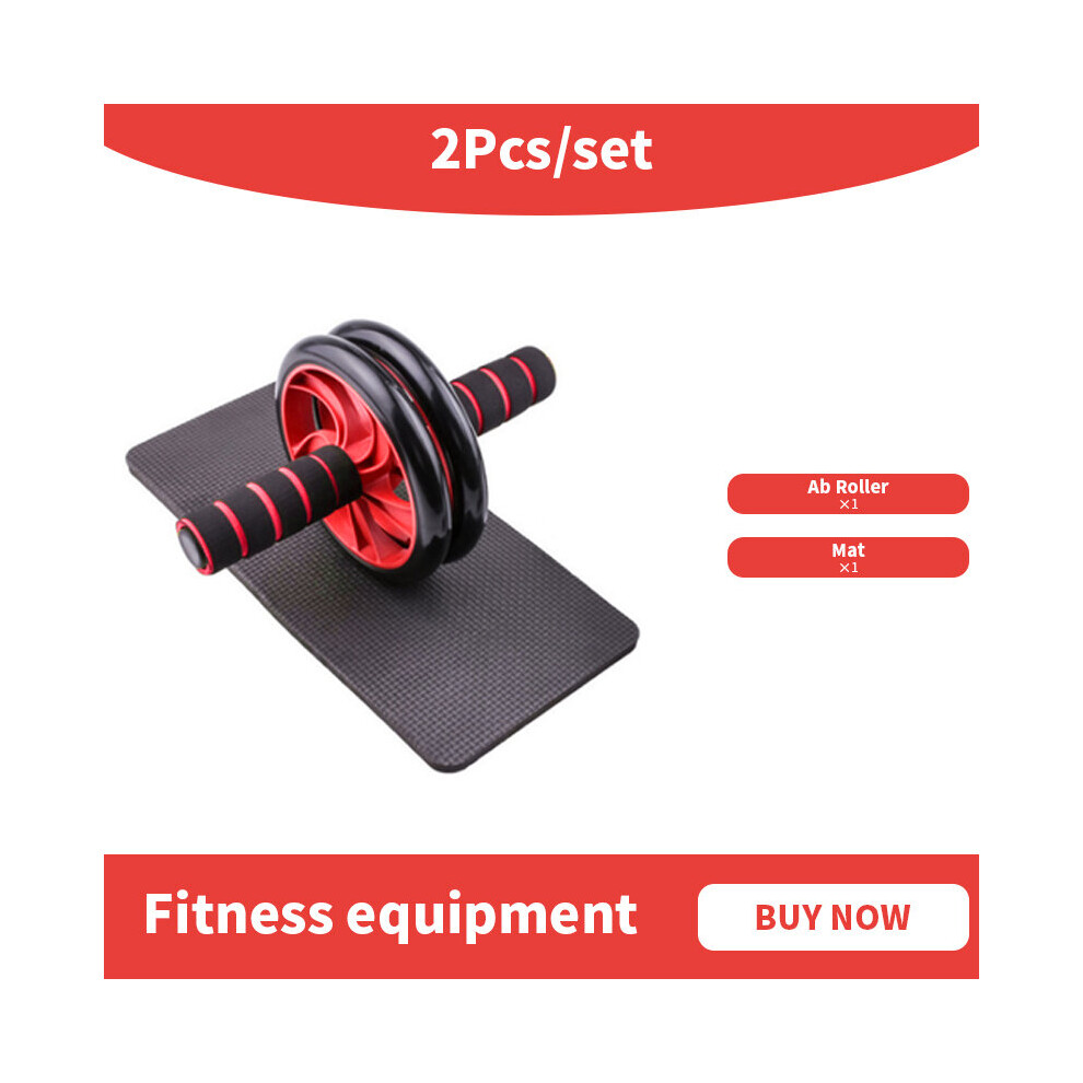 (a-Gold) Fitness Ab Roller Kit for Men Women Bodybuilding Abdominal Core Muscle Exercise Strength Training Lose Weight Home Gym Equipment
