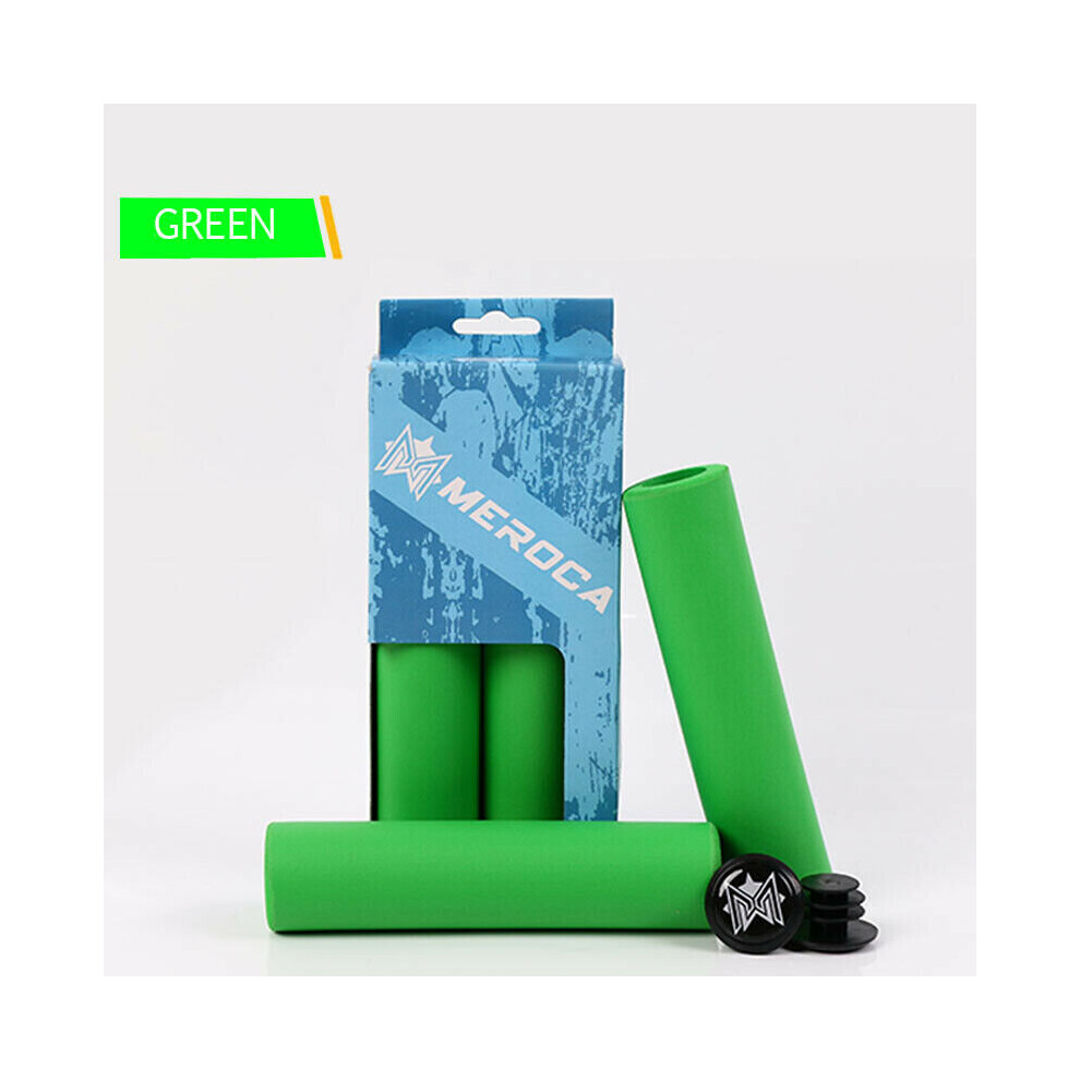Photos - Grip & Bar End  ODI 2PCS silicone Bicycle-Grips MTB Handlebar Grips Soft Mountain Bike Handle bar Grip Bicycle Accessories(a-green 1 pair)