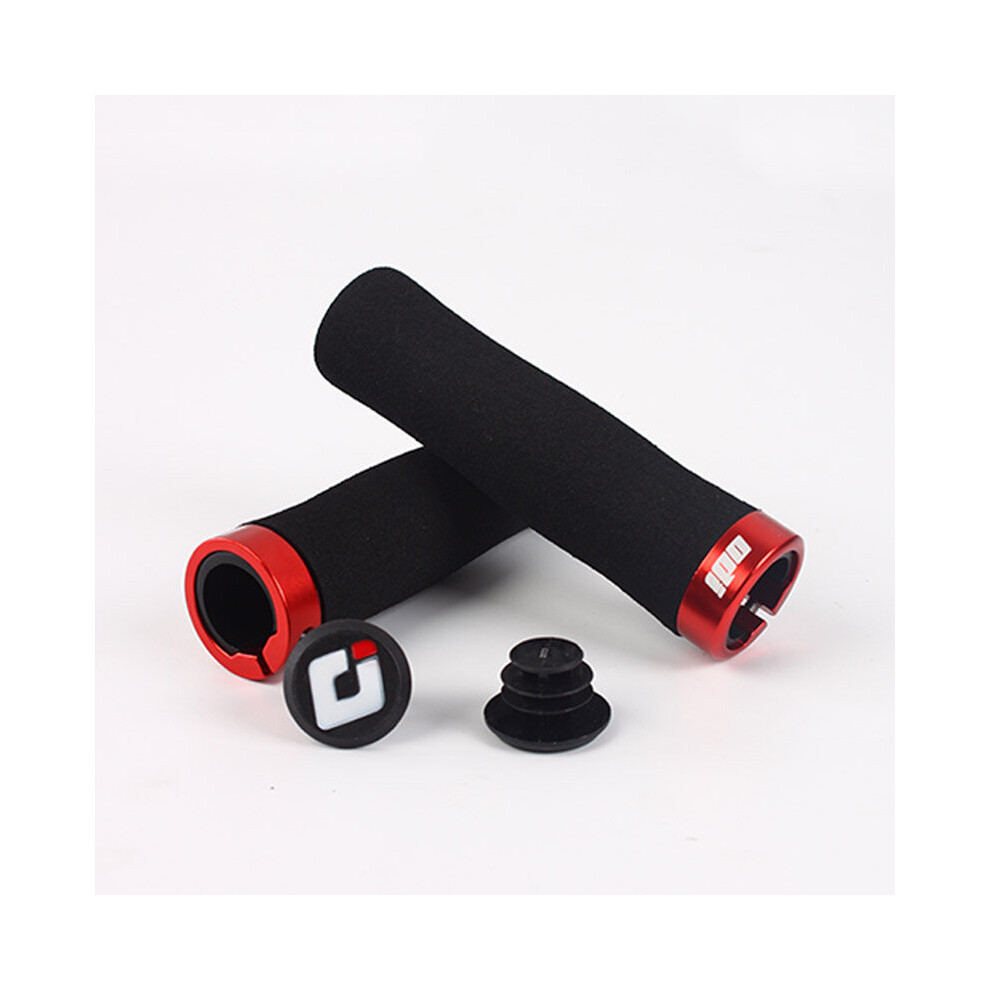 Photos - Grip & Bar End ODI Bicycle Handlebar Grip Lockable MTB Grips for 22.2mm Bicycle Handle Sponge bike grip cover Cycling Part(a-1 pair-black)