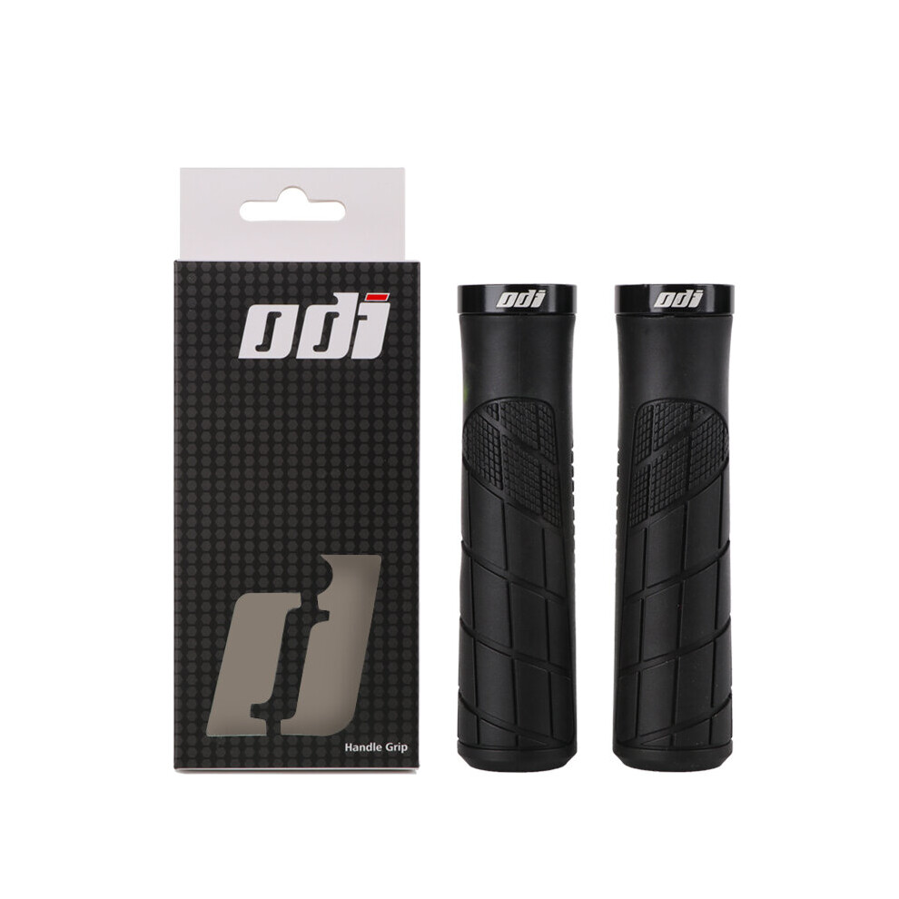 Photos - Grip & Bar End  ODI Bicycle Grips Lock on MTB Handlebar Grip Soft Rubber Cuffs Mountain Bike Ergonomic Handle For Cycling Integ(a-OG Black)