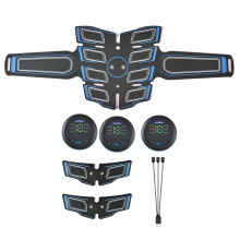 (a-White) EMS Chip Fitness Instrument Abdominal Muscle Training Abdominal Muscle Stimulator Fitness Belt Abdominal Muscle Stickers Home