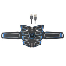 (a-Blue) EMS Chip Fitness Instrument Abdominal Muscle Training Abdominal Muscle Stimulator Fitness Belt Abdominal Muscle Stickers Home