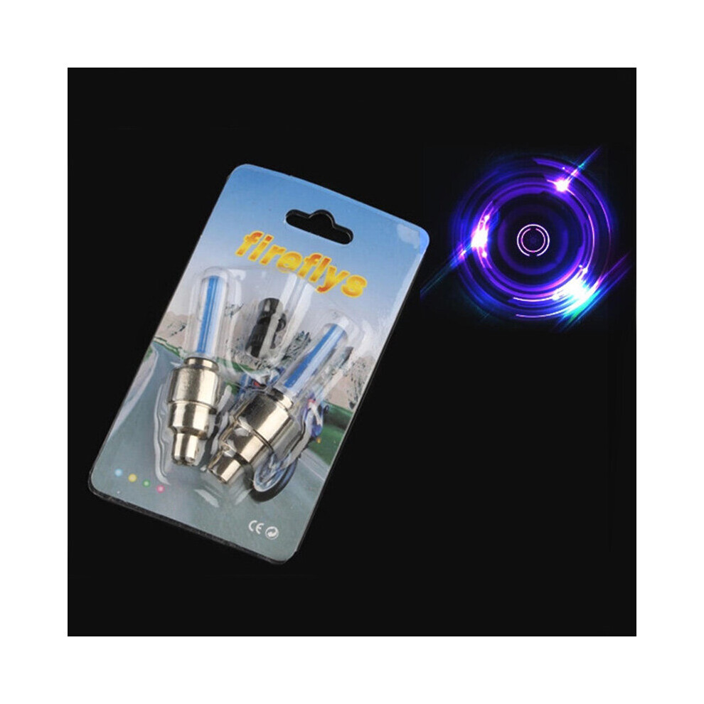 (A-) 2Pcs Neon Lights Tyre Wheel Valve Cap Led Flash Car Tire Valve Caps Air Cover Tire Rim Valve Wheel Stem Cap Bike Green/Light 4854615638273