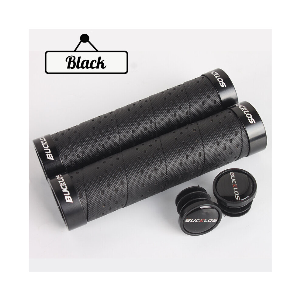 Photos - Grip & Bar End  BUCKLOS Bicycle Grips Anti-slip Mountain Bike Handlebar Lock Ring Grip Shock Absorbing Durable MTB Cuffs Bike Ta(a-A-Black)
