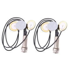2X Microphone de contact piézo 3 capteurs de transducteur avec broche d'extrémité pour Kalimba