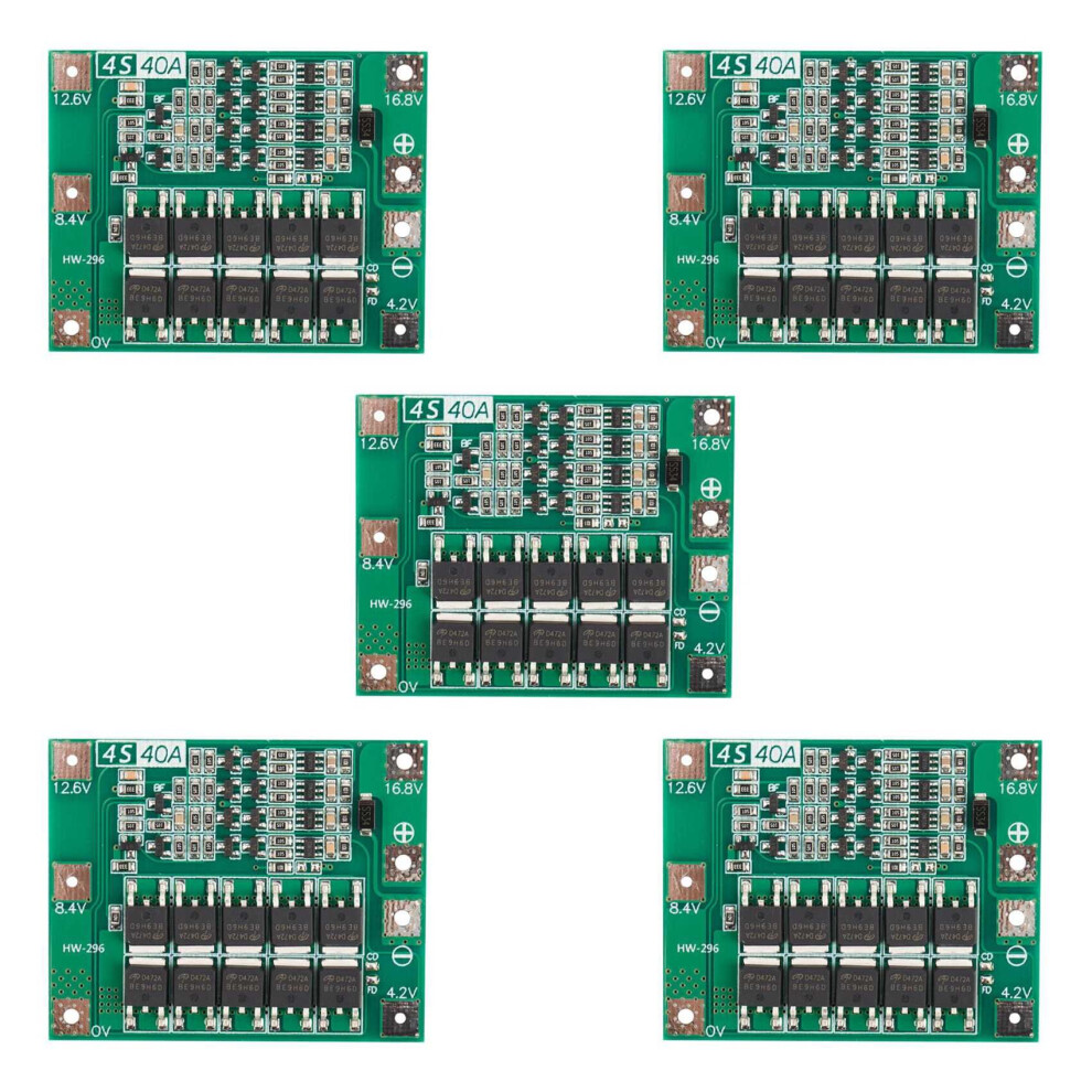 5X 4S 40A -Ion Lithium Battery 18650 Charger Pcb Bms Protection Board For Drill Motor 14.8V 16.8V Cell Module 4762365728529