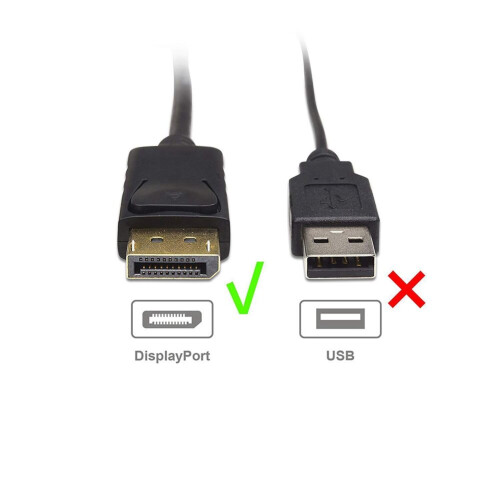 Câble DisplayPort vers VGA 2X (câble DP vers VGA) 6 pieds 1