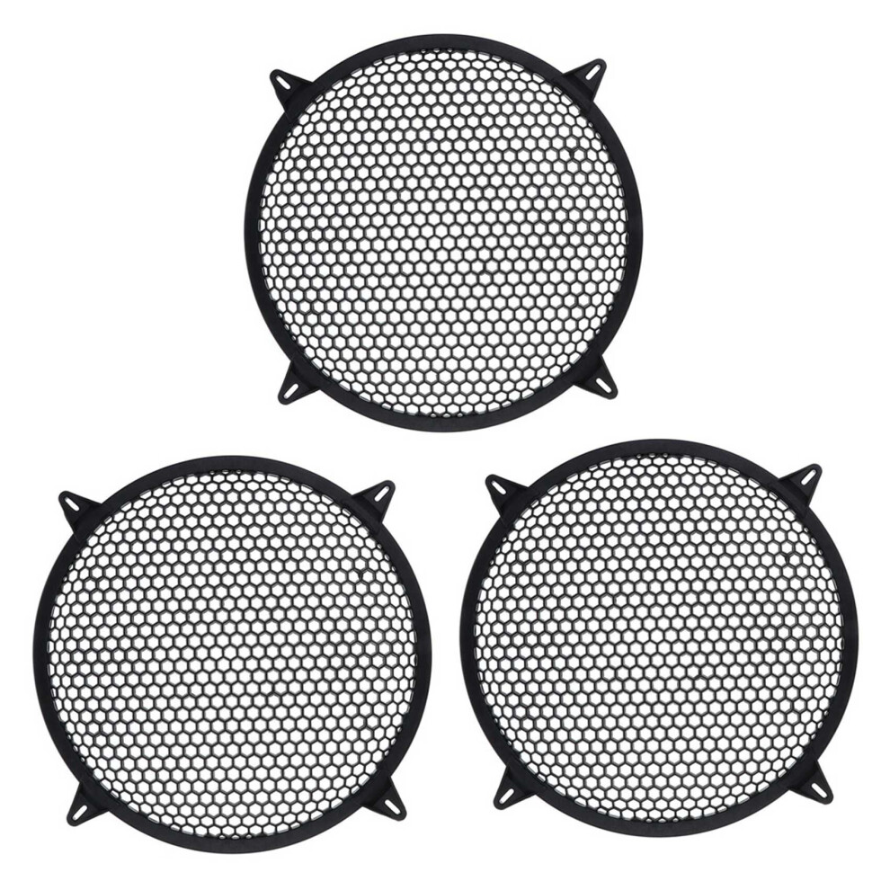 3X Subwoofer Grid Car Speaker Amplifier Grill Cover Mesh - 10 Inch 4762365741979
