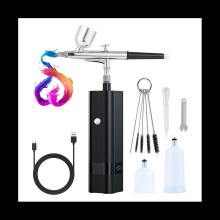 Cordless Airbrush Kit with Compressor,32 PSI Handheld Set, Dual Action Airbrush for Nail Art,Painting,Decor