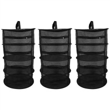 Lot de 3 filets de séchage d'herbes avec fermetures à glissière pour séchoir à herbes, plateau en maille pour séchage de fleurs et bourgeons