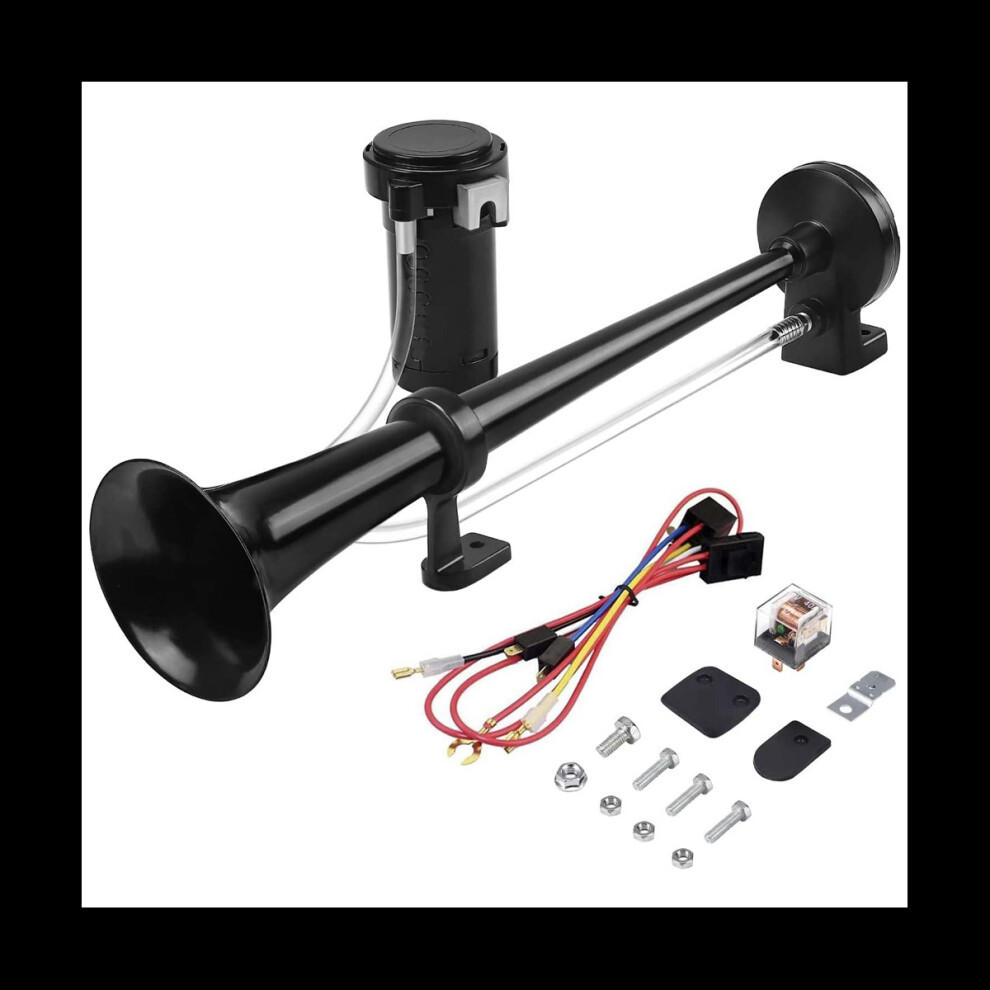 150Db 24V Train Horn For Truck, Single Trumpet Truck Air Horn, For 24V Vehicles Train Car Ship Boat Lorry, 17 Inch 4762365772560