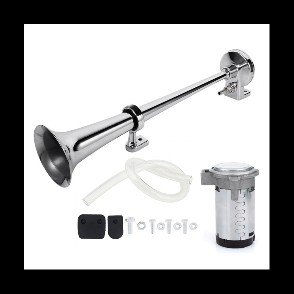 Car Air Horn 17 Inch 150Db 180W Car Siren Tone Pump Single Horn Compressor For Truck Car Boat Motorcycle - 12V 4762365772676