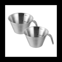 Espresso Shot Cups with Handle 90Ml Espresso Measuring Cup 2 Pack Stainless Steel Pouring Cup for Coffee Espresso