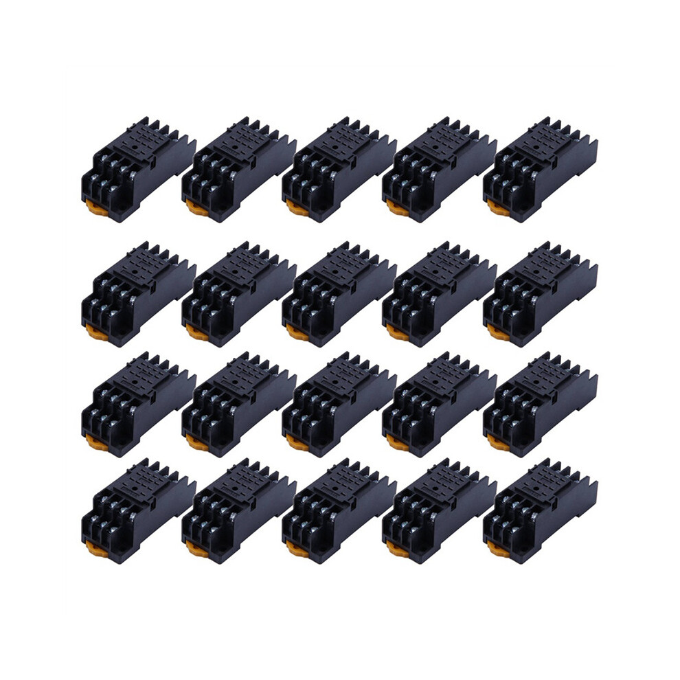 20X Pyf14a Din Rail Power Relay Socket Base 14 Pin For My4nj Hh54p My4 4762365700235