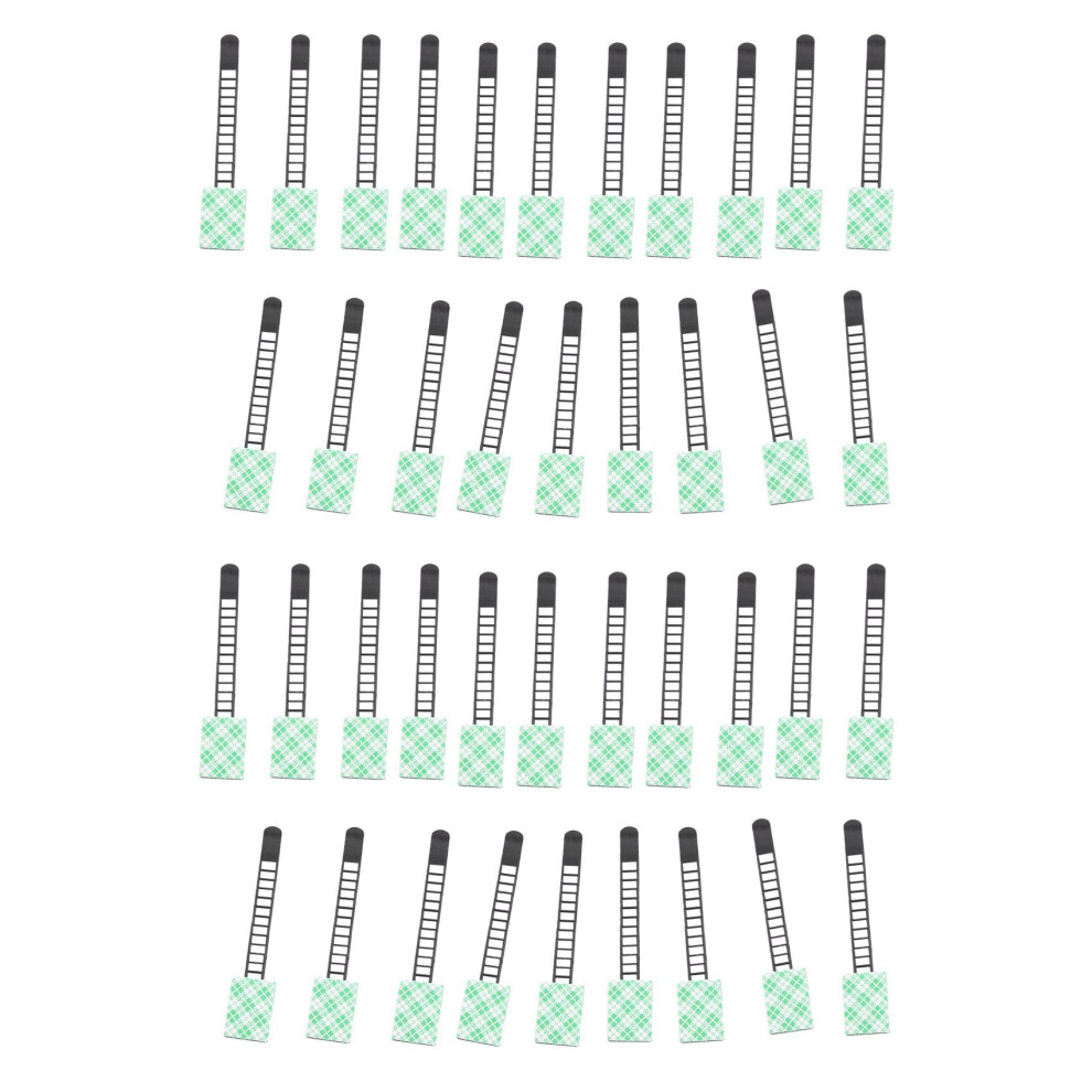 40X Adjustable Cable Holder Set Management, Of Cable Fixing Wire Holder With Adhesive Secured Backing 4762365744994