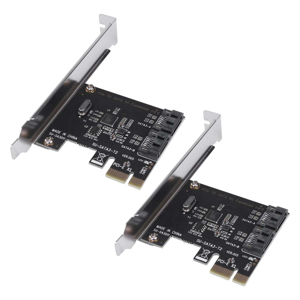 2X Pcie Pci To Sata3.0 2-Port Sata Iii 6G Expansion Controller Card Adapter 4761833290513