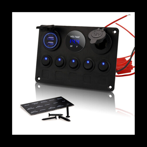 12V Panneau de Commutateur Marin, Port de chargeur USB 4.2A + Prise