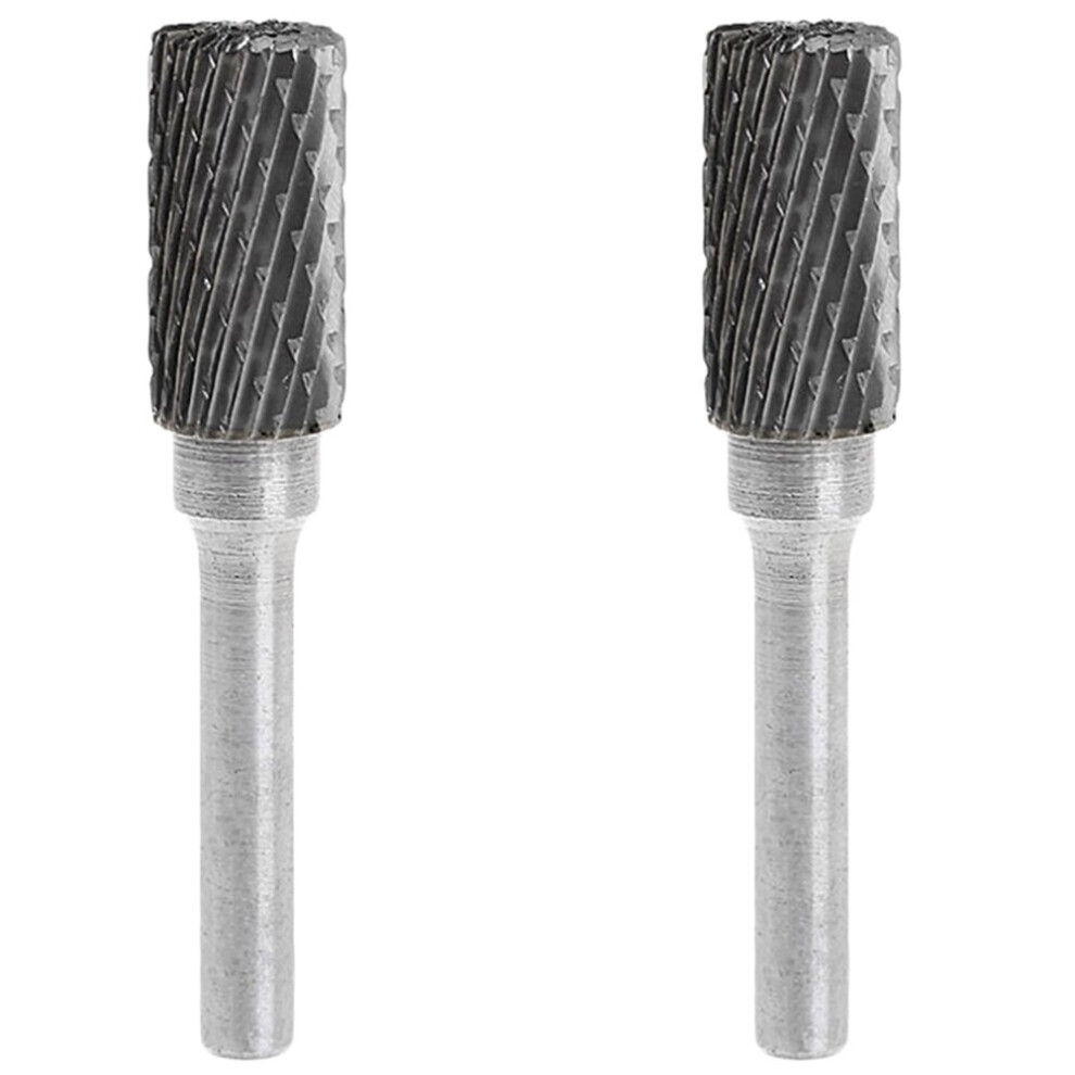2pcs 12mm Carbide File Milling 6mm Metal Grinding Cutter Head Burr Head