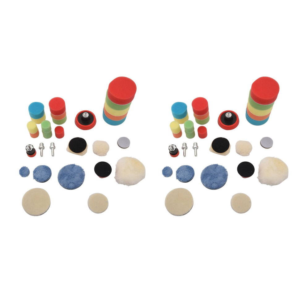 2X Polishing Wheel Buffing Car Beauty Waxing Car Polishing Pad Set Polishing Buffer Waxing Buffing Pad Gross Polish 