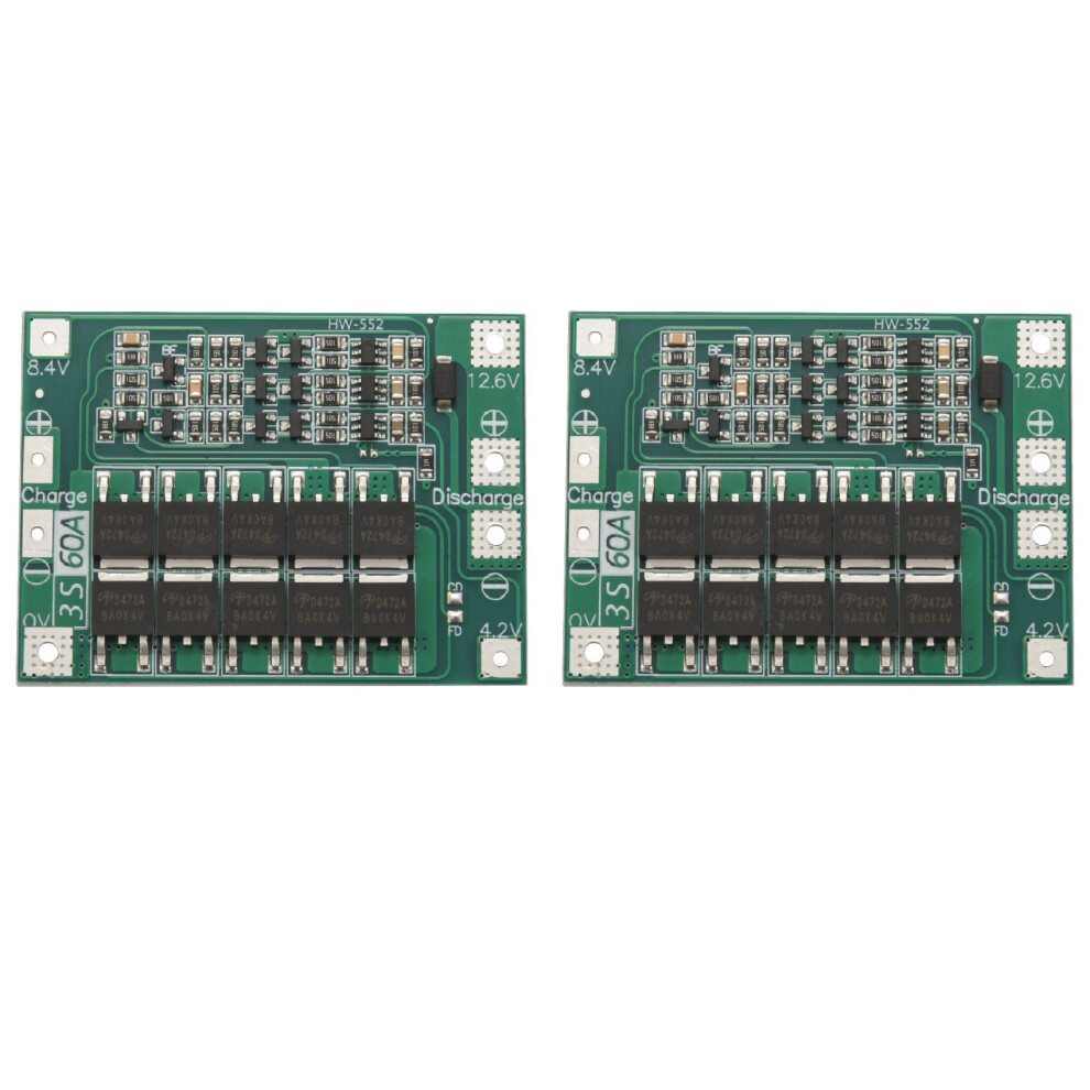 2X 3S 60A Bms Board 11.1V 12.6V 18650 -Ion Lithium Battery Protection Board Enhanced Version 4762365720233