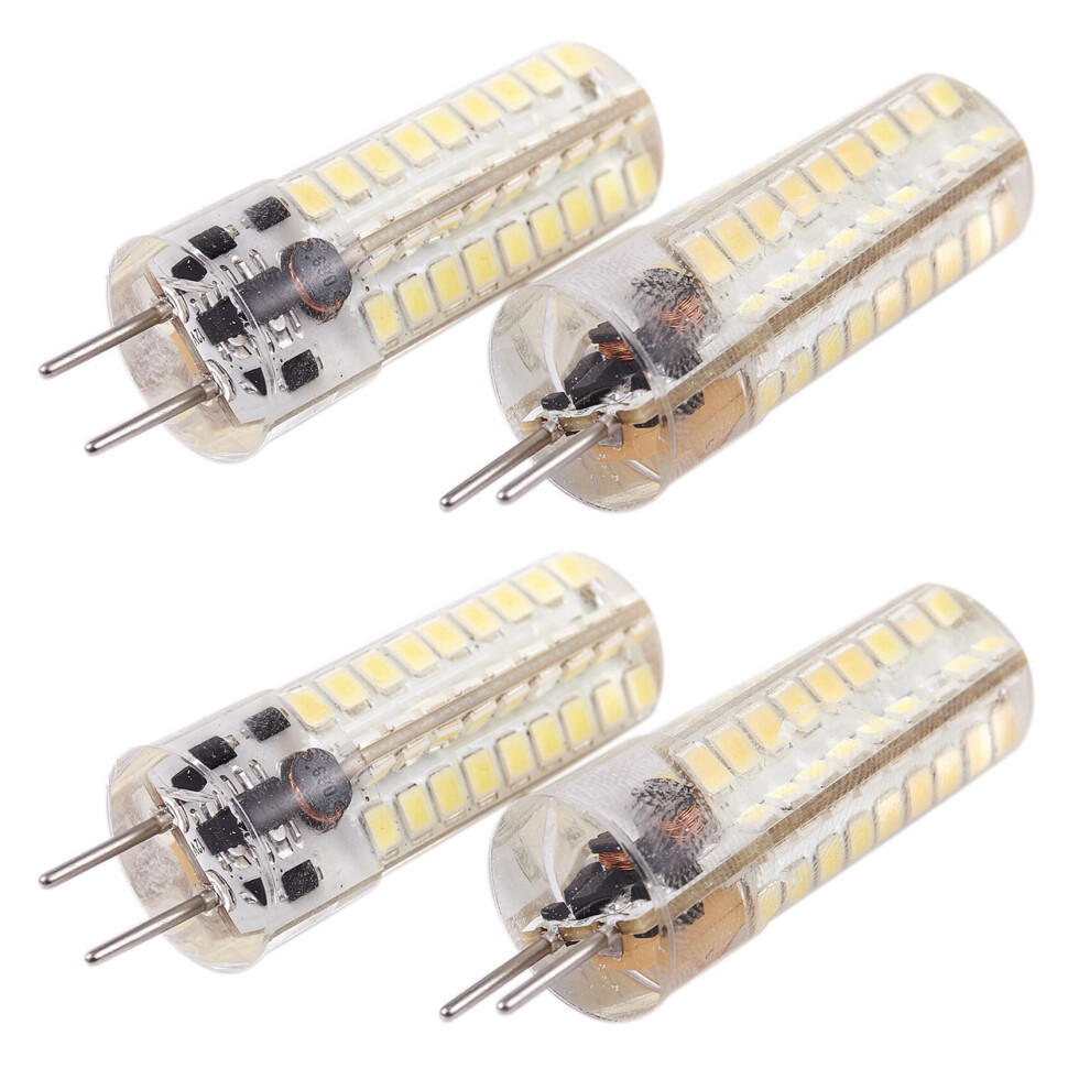 4X 6.5W GY6.35 LED Bulbs 72 2835 SMD LED 320Lm 50W Halogen Equivalent Dimmable White 6000K Beam Angle