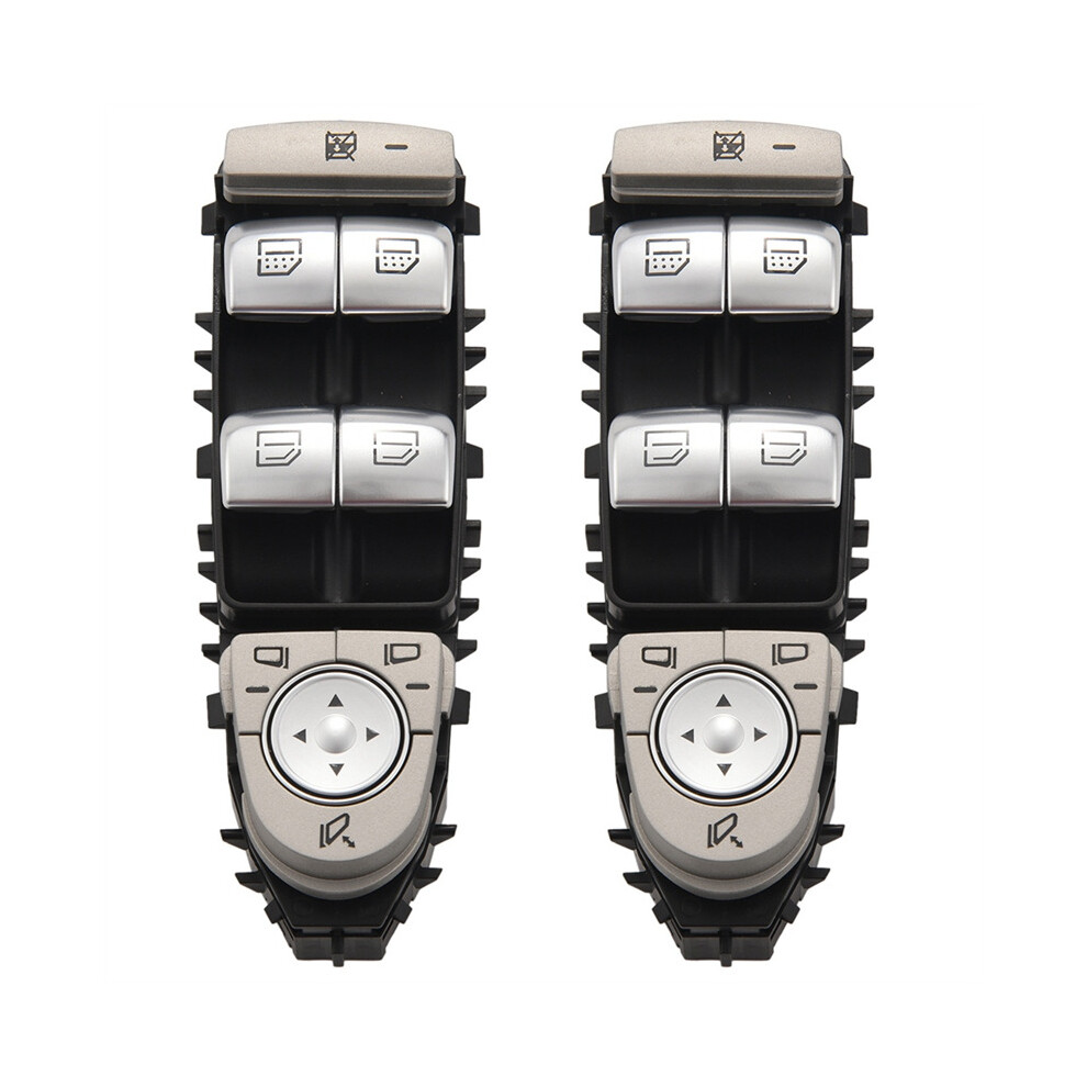 2X Front Door Window Switch 2229056800/A 222 905 68 00 For C300 C63 C350e C-Class W205 W253 W222 Black/Silver 4761833289289