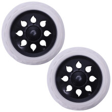 4 pcs Hot Wheel Design trolley luggage travelers cartwheels 15.8 x 3.4 cm - Black & White