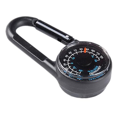 Tlily 2X Multifunktions Mini Kompass + Thermometer + Schlüsselanhänger in 1 2