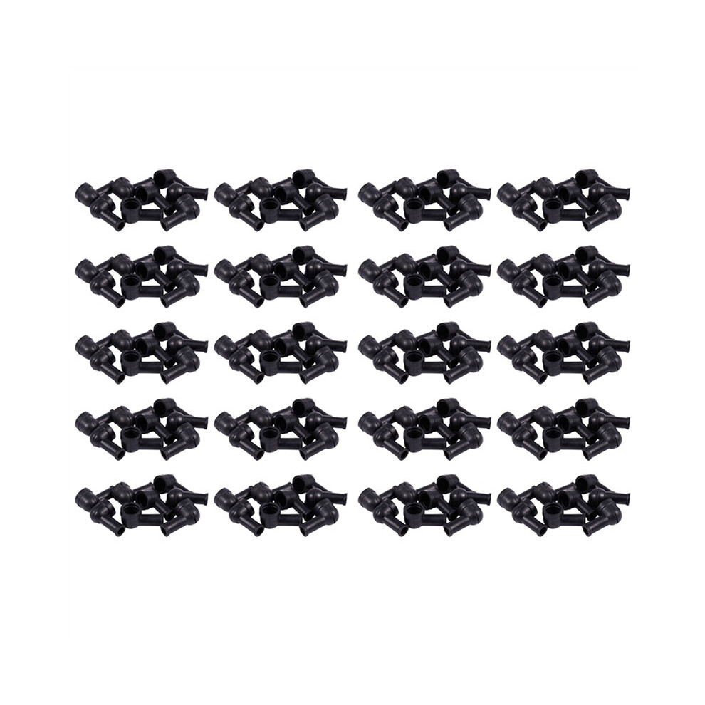 Photos - Other Electrical Equipment 80 Pcs 15mm x 8mm Black Smoking Pipe Shaped PVC Battery Terminal Insulating Covers