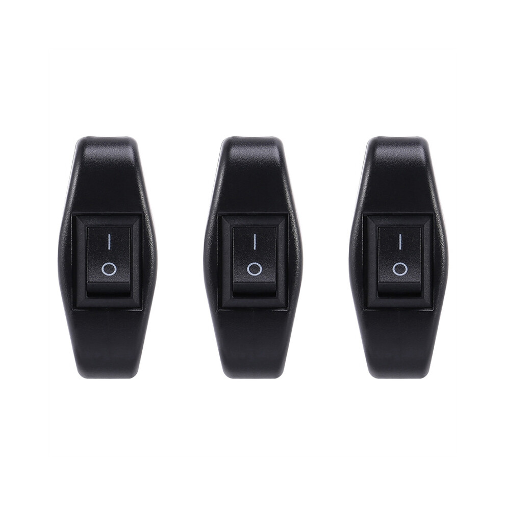 3X Black Bedroom On Off Button In Line Switch 6A/250Vac 10A/125Vac 4762365708408