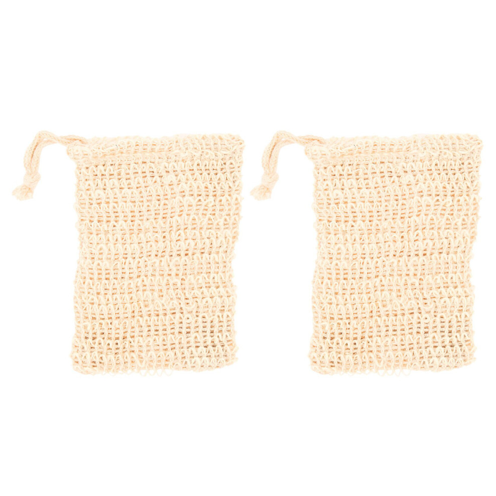 Shower Bath Sisal Soap Bag Natural Sisal Soap Bag Exfoliating Soap Saver Pouch Holder 100Pcs-image-OPC-PBVDDX8-NEW
