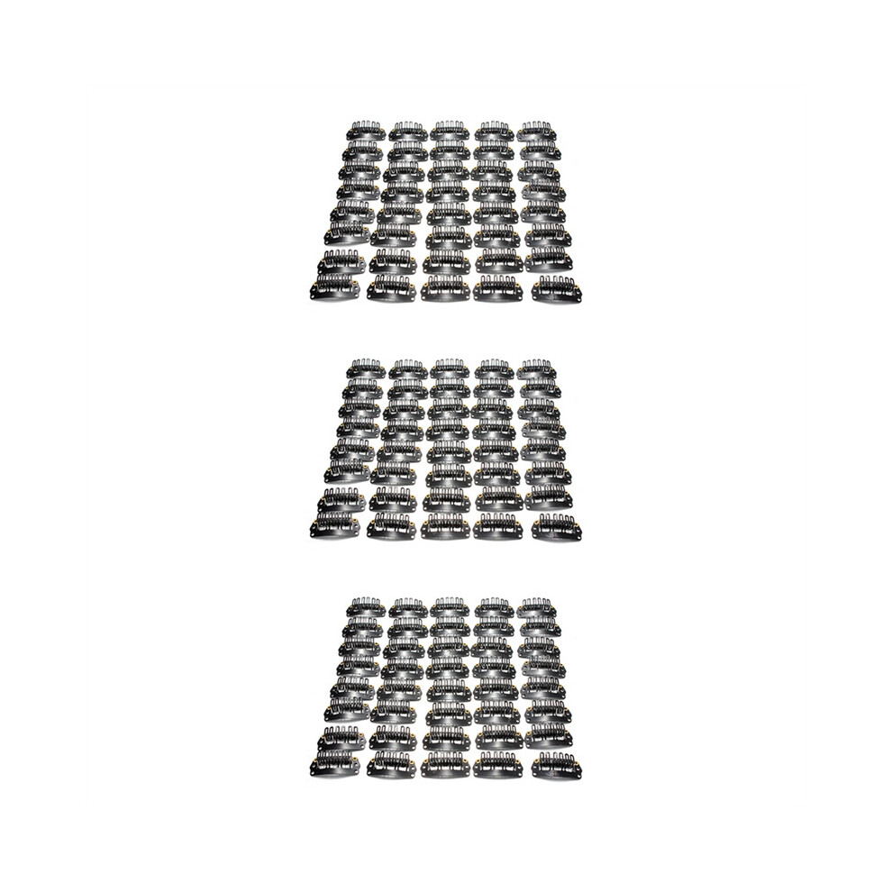 Tlily Unisex Black 120Pcs U-Shaped Clamp For Hair Extensions Wig Clips Diy Comb Frame