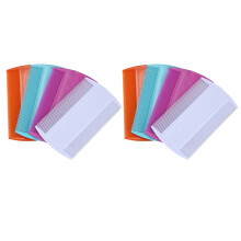 Lot de 8 peignes à poux, peignes double face pour animaux de compagnie, peignes à dents fines pour toilettage de chiens et d'animaux de compagnie