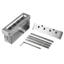 Moule à rouge à lèvres en alliage d'aluminium à 4 trous de 12,1 mm pour bricolage, outil de fabrication de maquillage
