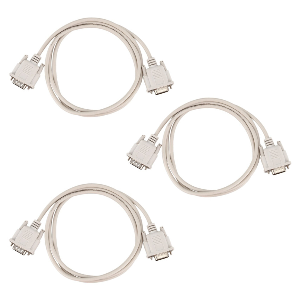 Photos - Cable (video, audio, USB) 3pcs 1.4M RS232 DB9 9 Pin Male to VGA Video 15 Pin Male Adapter Cable Light Gray