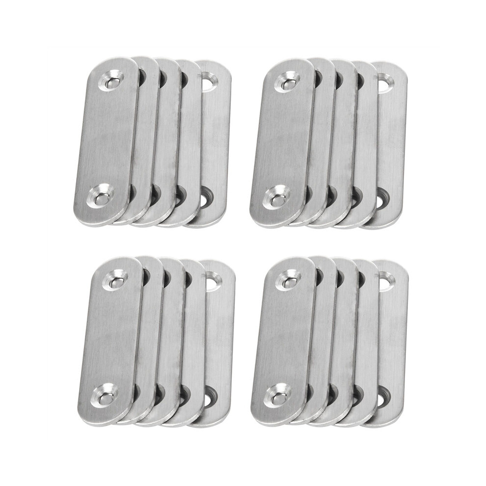 60Mm X 16Mm Straight Repair Joining Mending Flat Plate Bracket 20Pcs 4762365711095