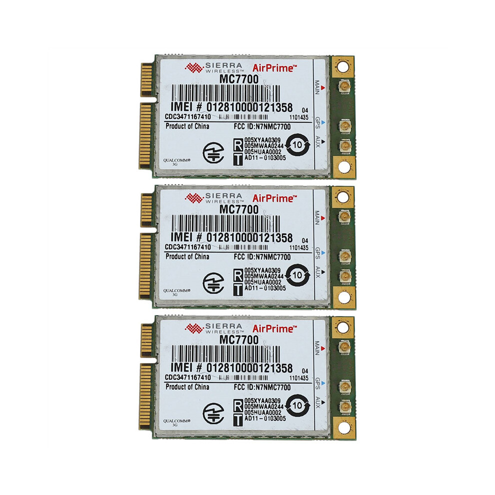 3X Unlocked Mc7700 3G/4G Wwan Card For Airprime,100Mbps 4G/3G Lte/Fdd/Wcdma/Edge Gps Module For Windows/Linux 4762365728352