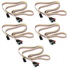 5X ATX PC Computer Motherboard Power Cord 2 Switch on with LED Light On/Off/Reset