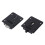 2X Wardrobe Black Plastic Plate 25mm Dia Wheel Sliding Door Roller 2