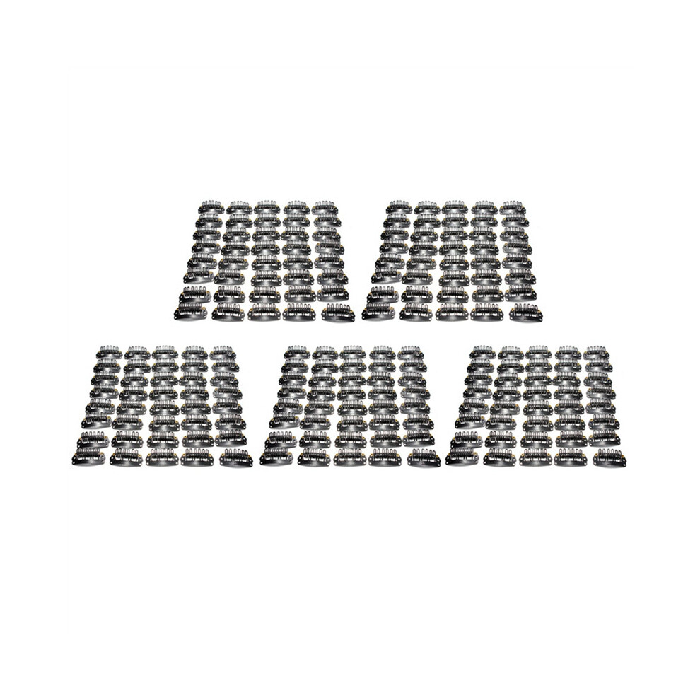 Tlily Unisex Black 200Pcs U-Shaped Clamp For Hair Extensions Wig Clips Diy Comb Frame