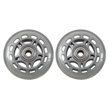 2X Skating Shoes 608ZZ Bearing Inline Skate Wheel Clear Gray