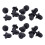 20X Black Rubber 6.35mm Audio PC DVD Microphone Socket Dust Cover 1