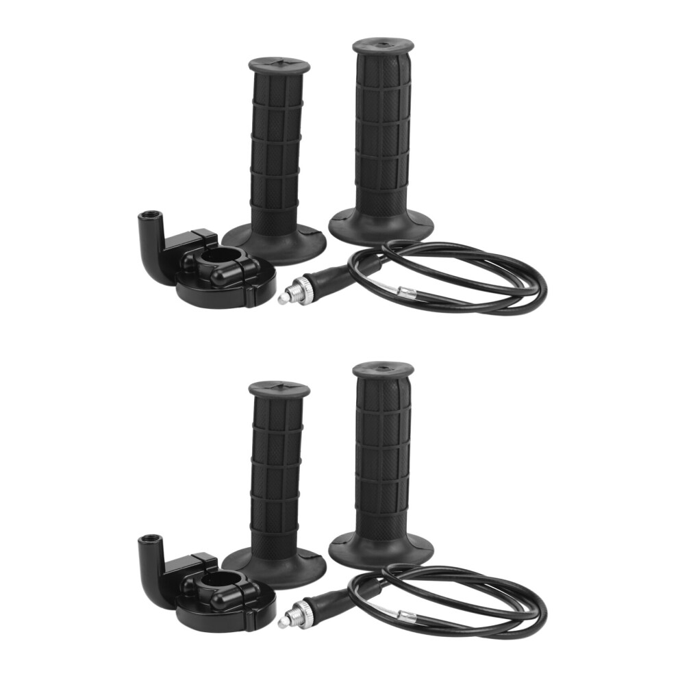 2X, 22mm Twist Throttle Hand Grip & Cable for ATV Pit Dirt Bike 50 to 190 Cc 