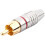 RCA Male Plug Adapter, Audio Phono Gold Plated Solder Connector,Hi End - 12-Pack,Silver 4