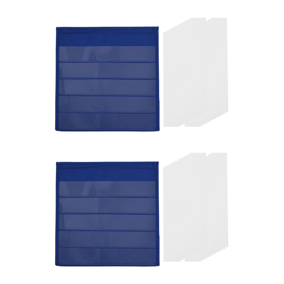 Lot de 2 tableaux de poche pour bureau avec 20 cartes effaçables à sec en prime, tableau de poche pédagogique pour bureau