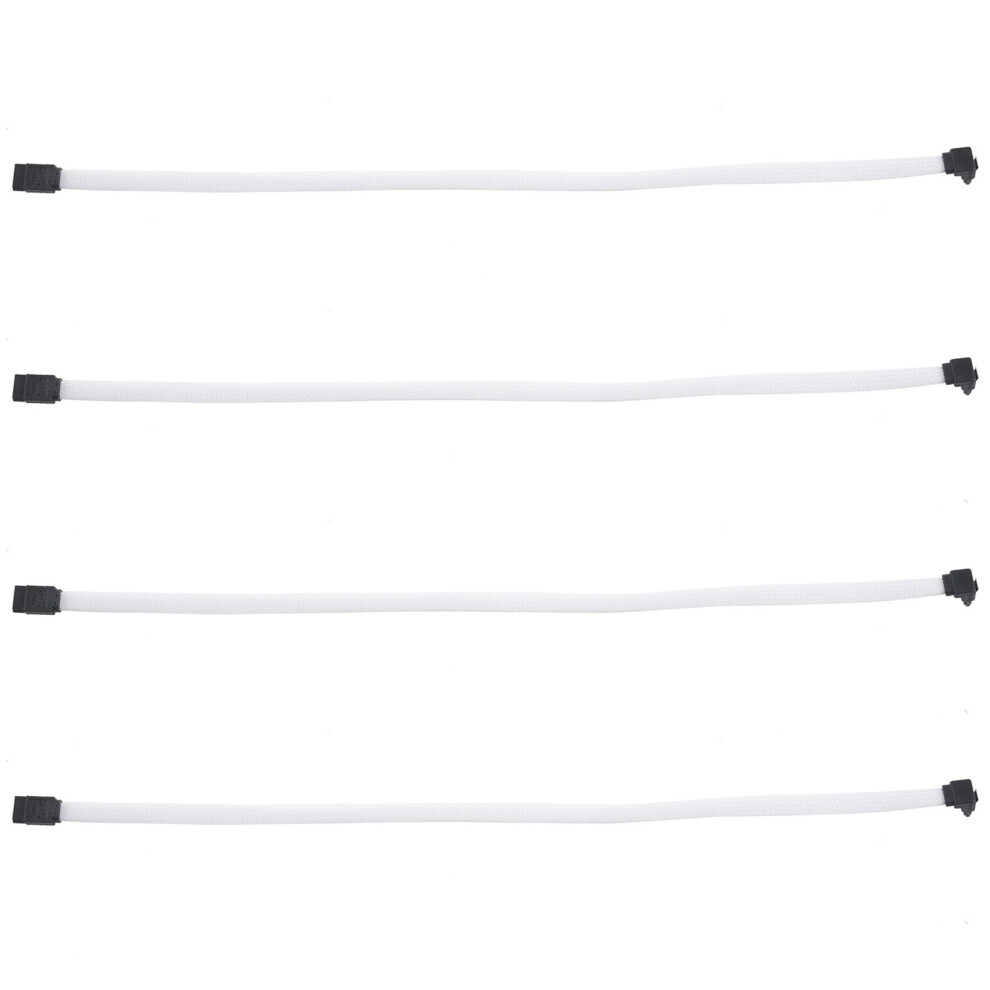 4X 50Cm Sata 3.0 Iii Sata3 7Pin Data Cable Right Angle 6Gb/S Ssd Cables Hdd Data Cord With Nylon Sleeved 4762365717578