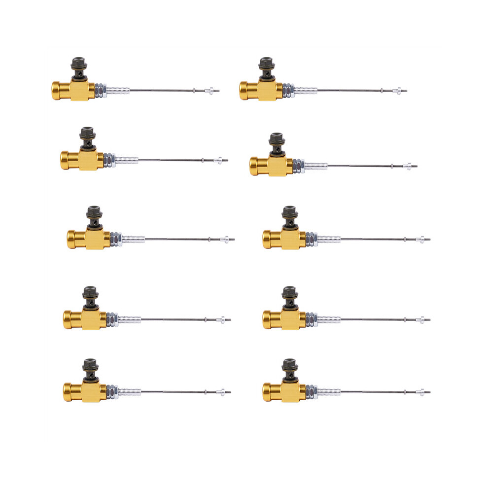 10X Motorcycle Hydraulic Clutch Master Cylinder Rod Brake Pump M10x1.25mm Aluminum Gold 4762365736265