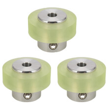 Lot de 3 roues de mesure en aluminium et polyuréthane de 100 mm pour codeur industriel