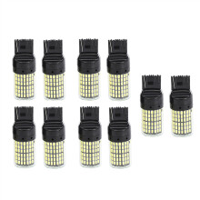Lot de 10 feux de recul super brillants Canbus T20 7440 W21W Wy21W 144-Smd, clignotants (lumière blanche)